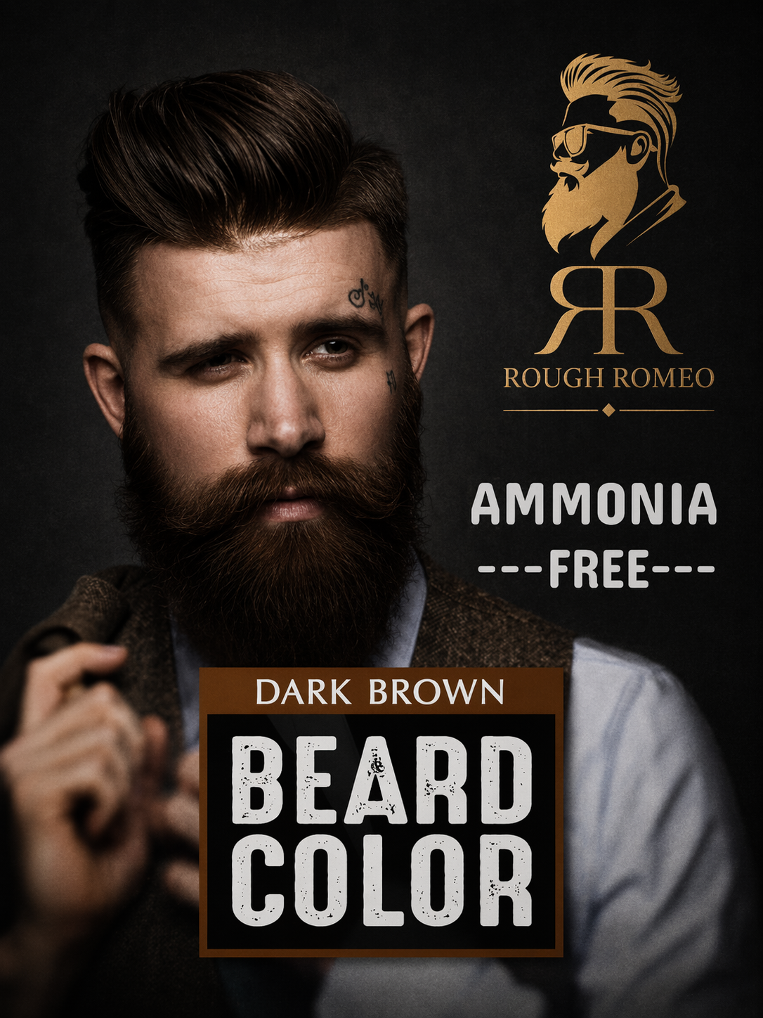 RR Beard Color for Men - Dark Brown