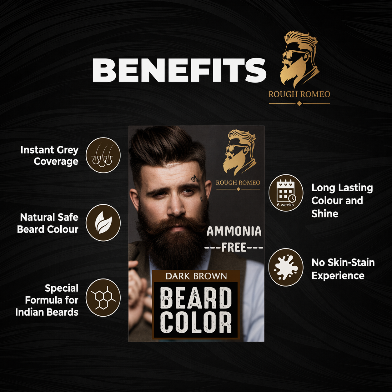 RR Beard Color for Men - Dark Brown - Image 8