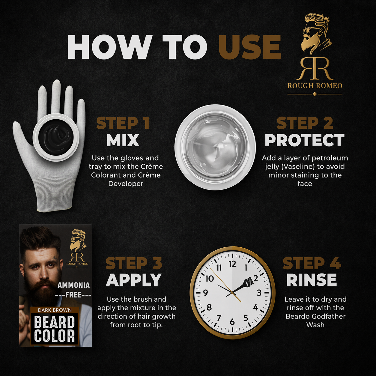 RR Beard Color for Men - Dark Brown - Image 7