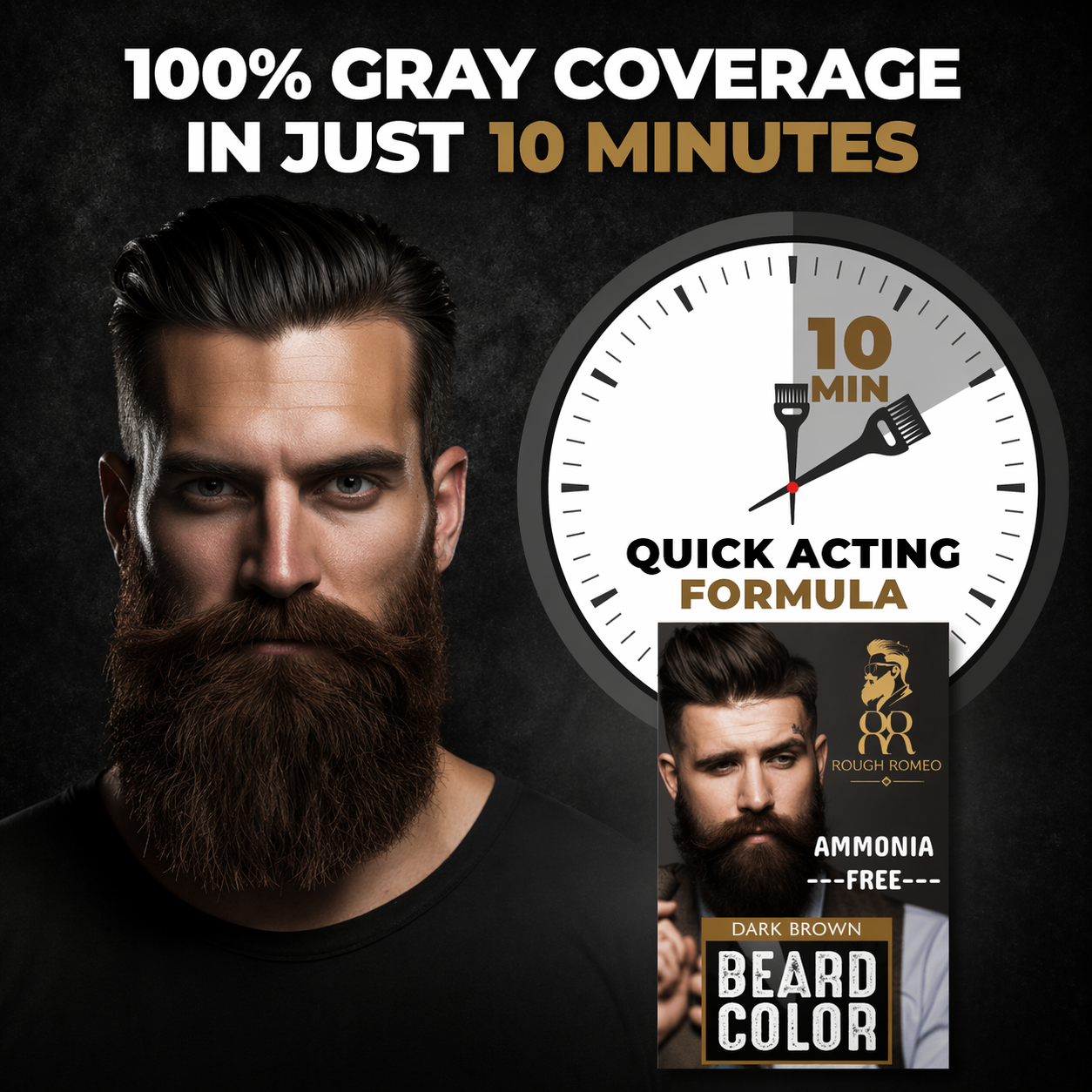 RR Beard Color for Men - Dark Brown - Image 6